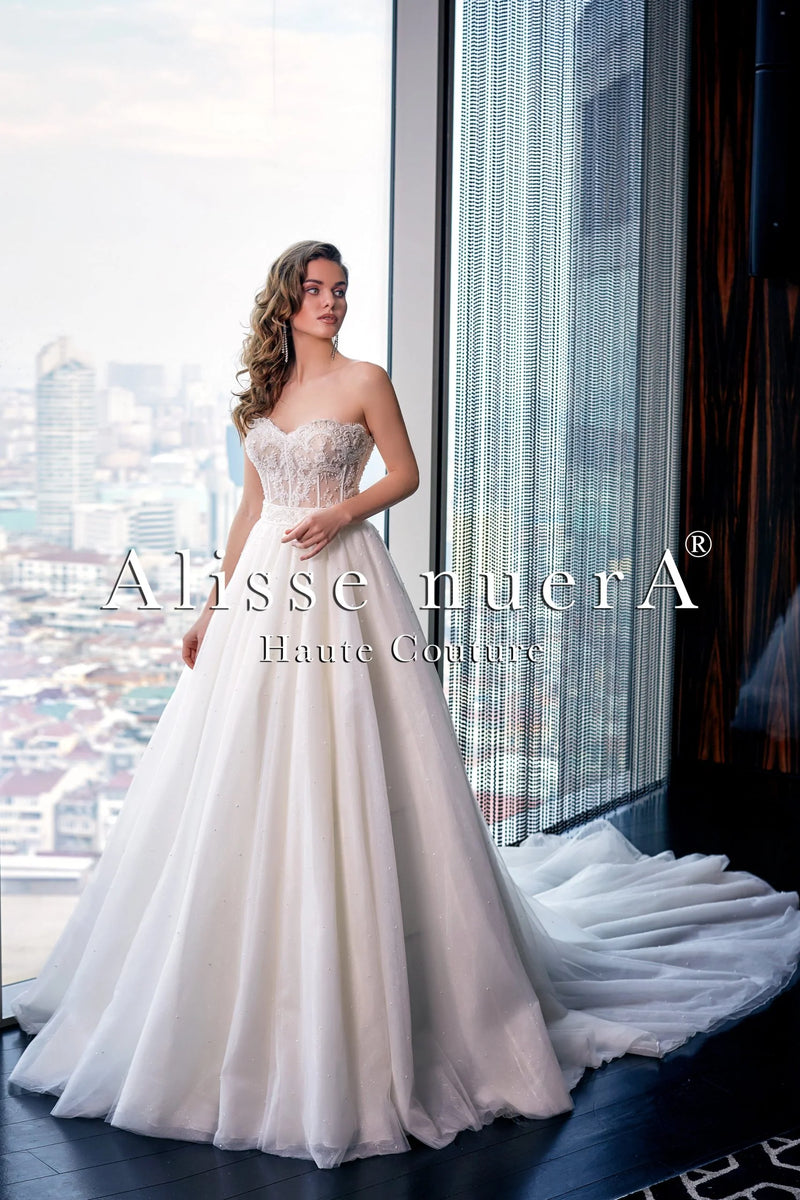 Two Piece Strapless Lace Mini Bridal Dress with Removable Tulle