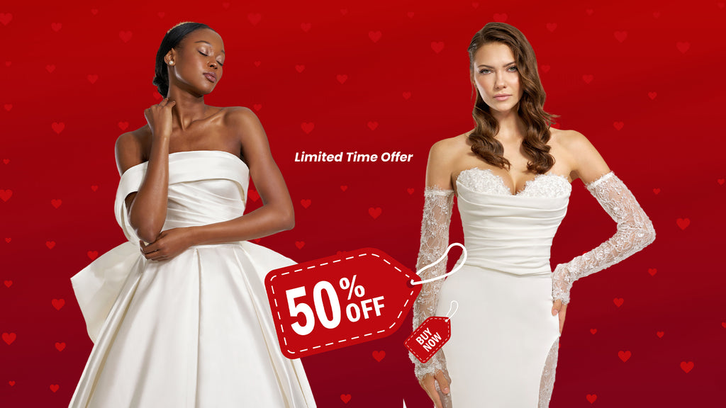 Alisse Bridal %50 Off Wedding Dresses Banner