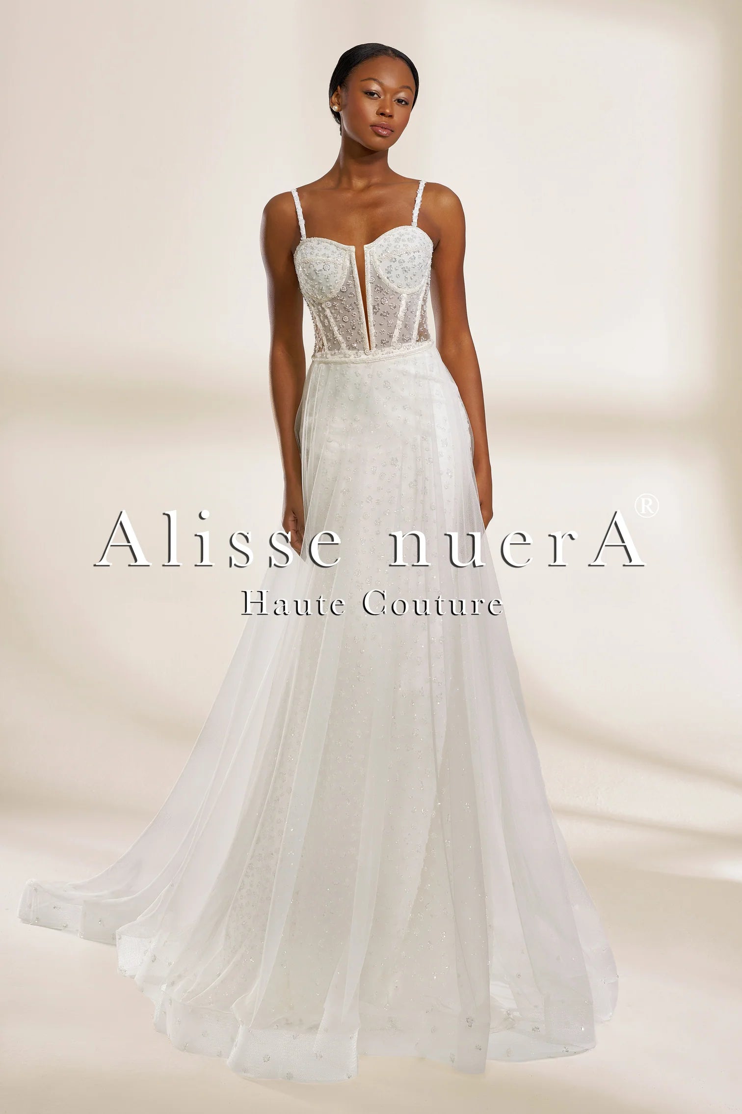 a line or mermaid wedding dress Luxury Lace Mermaid Backless Applique Straight Neckline Wedding Dresses, FC1925