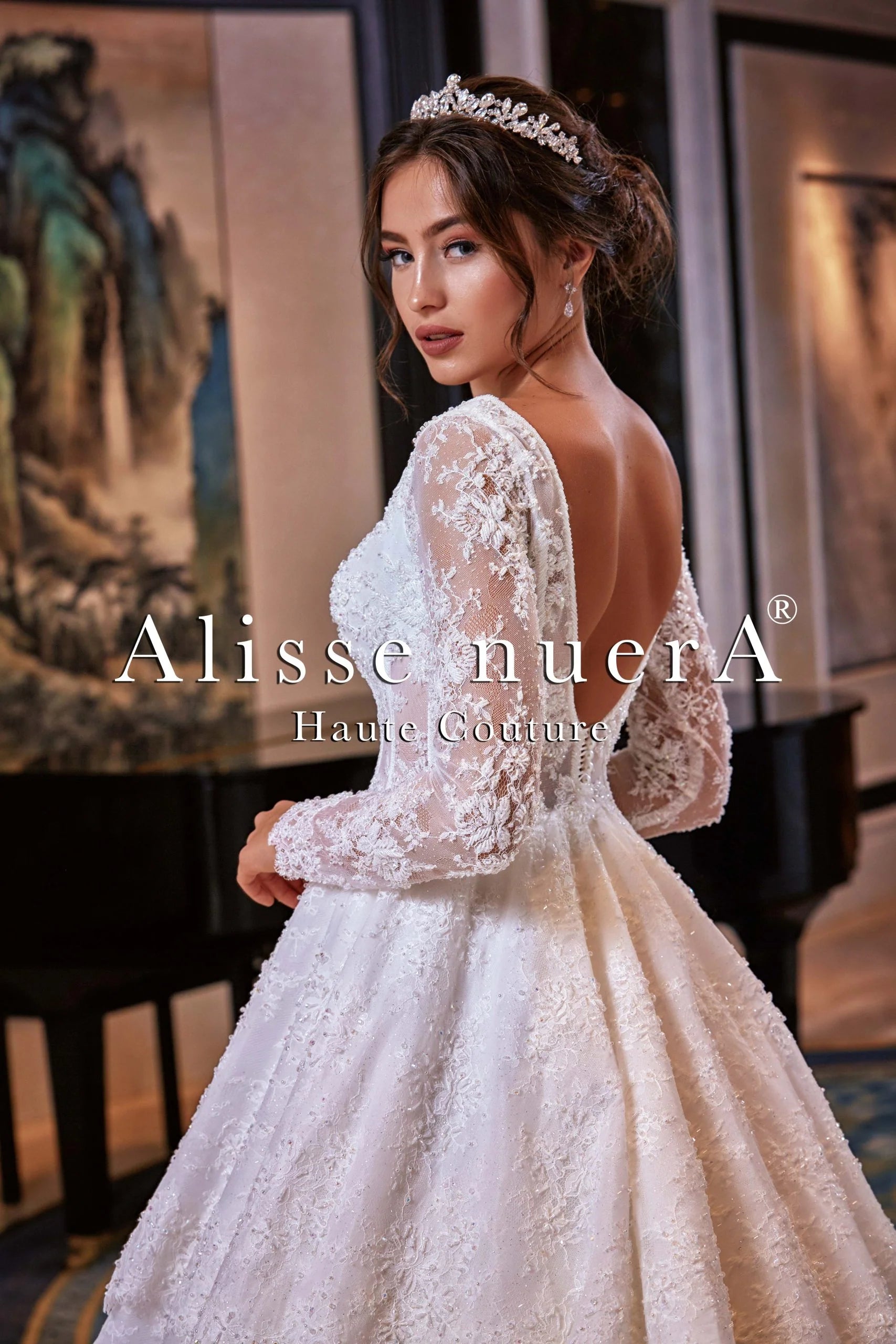 french lace white dress Elegant French Lace Wedding Dress with Belted Waist and Long Sleeves Plus Size