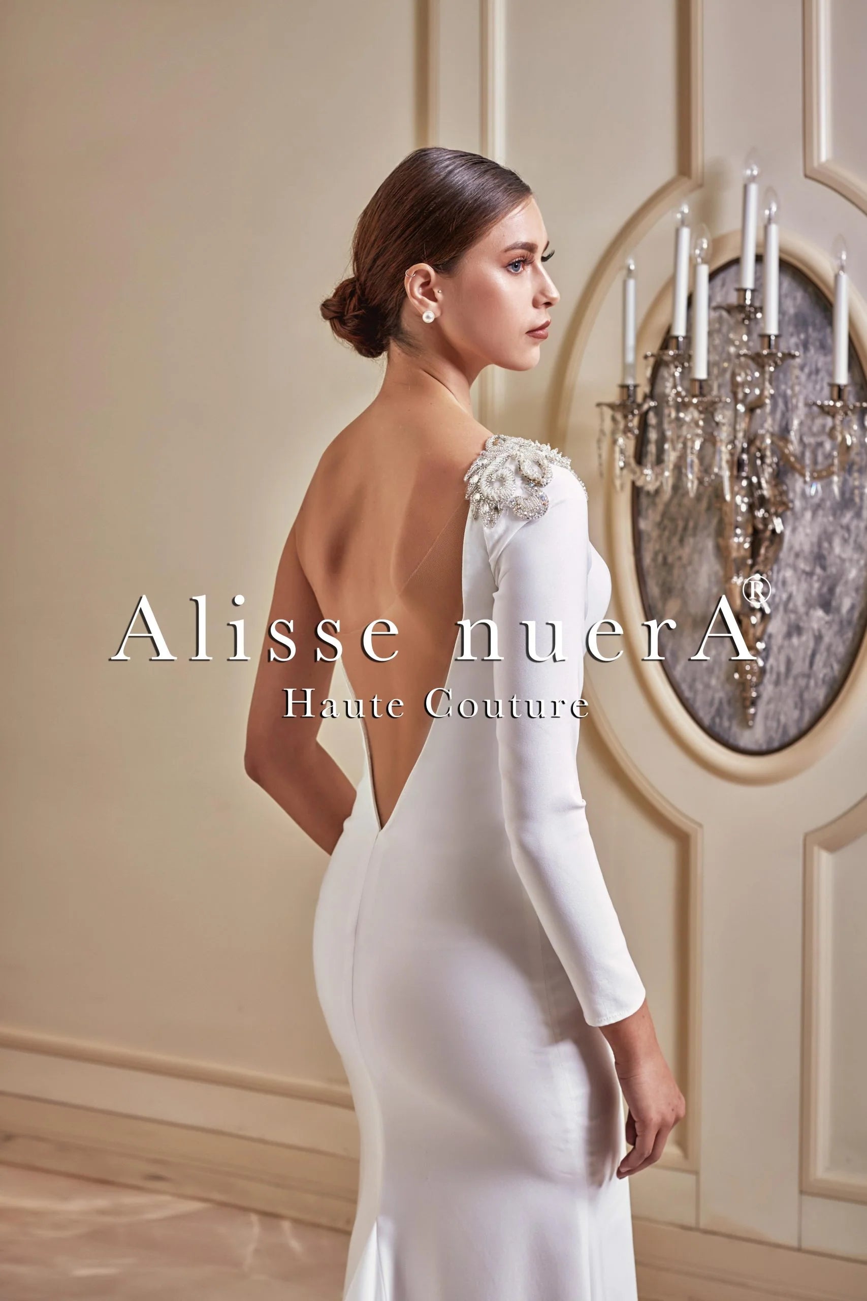 One Shoulder Satin Mermaid Wedding Dress - Alisse Bridal Off White / Satin / 22 One Shoulder Satin Mermaid Wedding Dress - Alisse Bridal Off White / Satin / 22