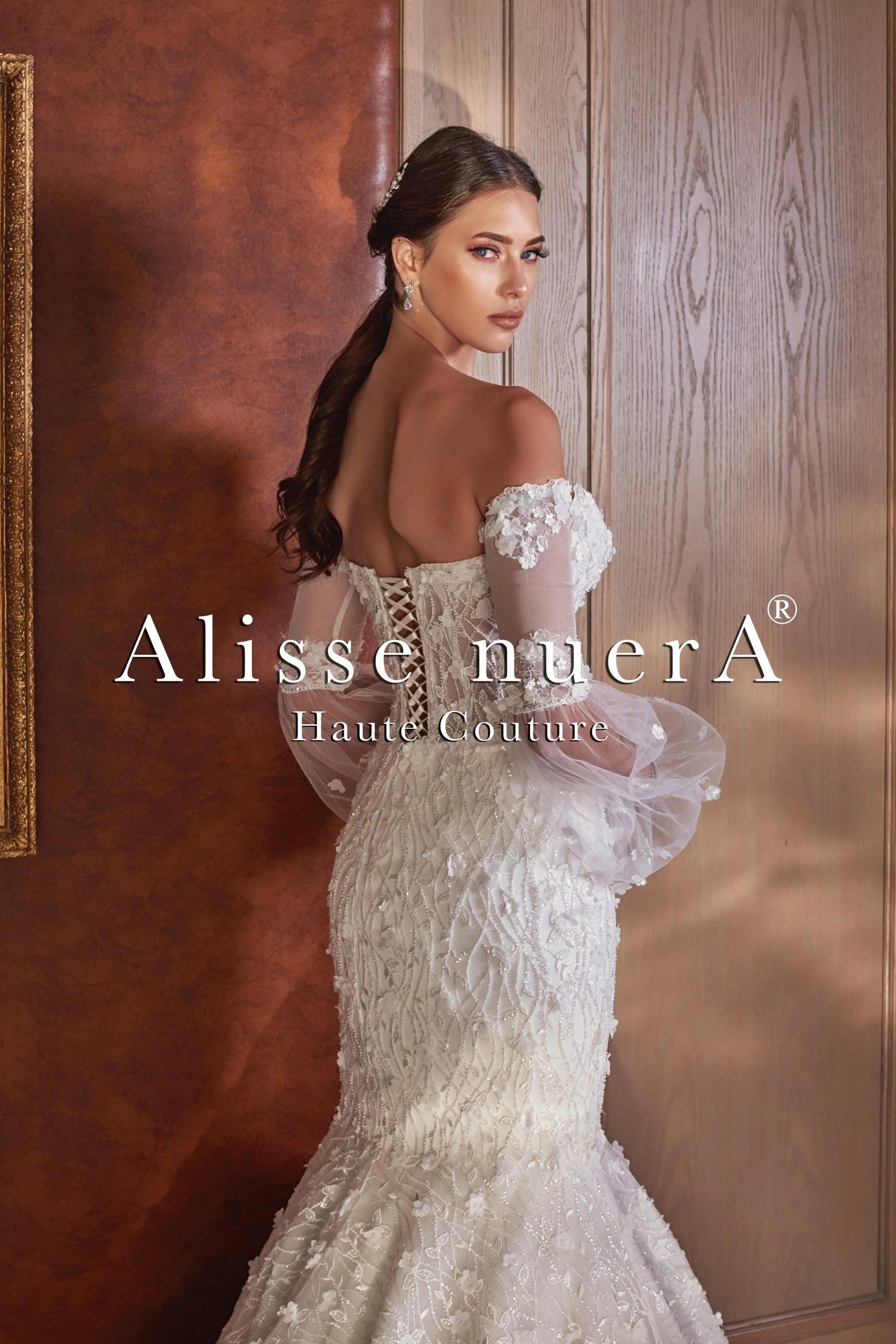 long sleeve wedding dress with detachable skirt Removable Skirt 2-in-1 Lace Mermaid Wedding Dress with Long Sleeves Elsi John