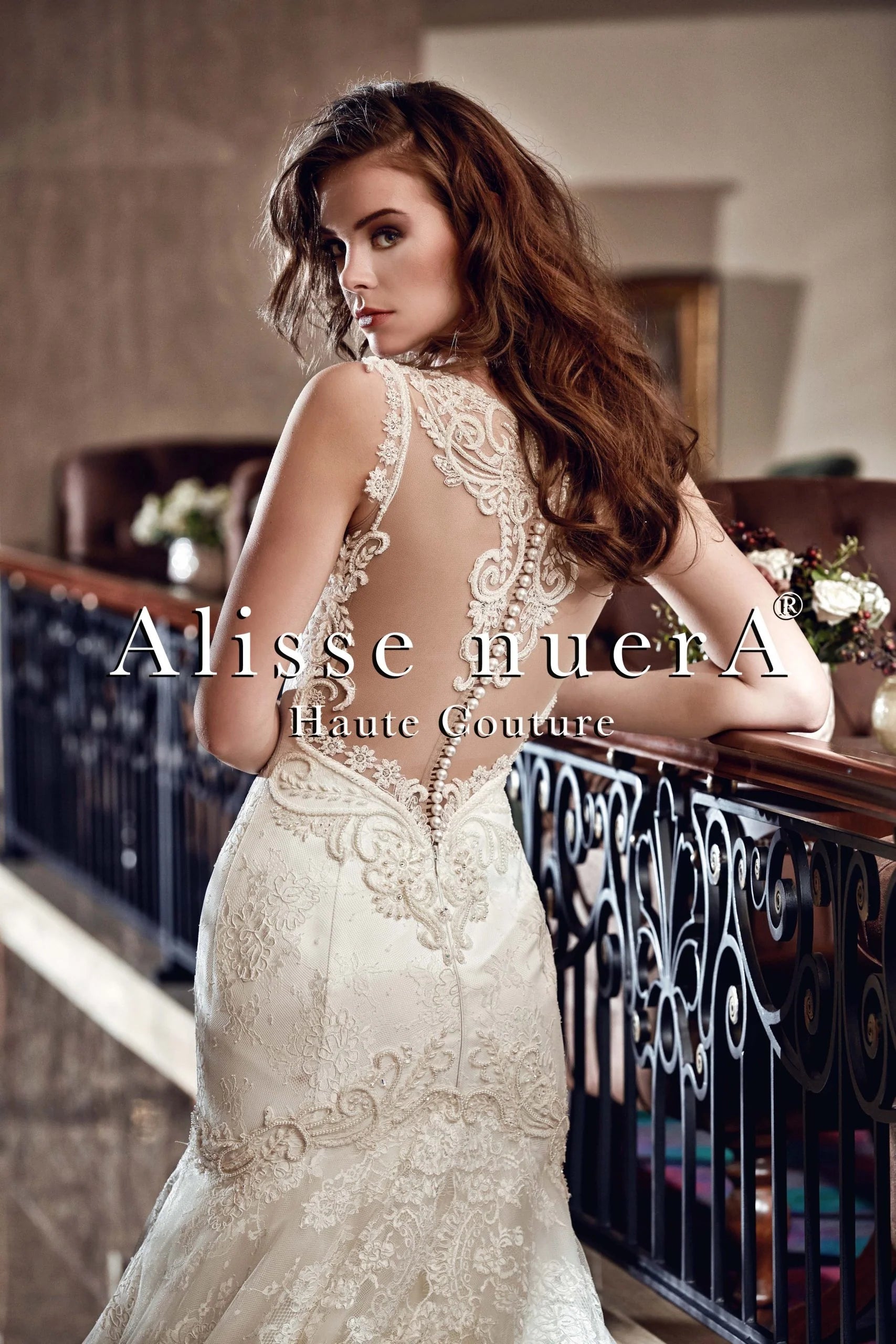 Square Neck Lace Embroidered Fit and Flare Wedding Dress - Alisse Bridal Ivory / Lace / 10 Square Neck Lace Embroidered Fit and Flare Wedding Dress - Alisse Bridal Ivory / Lace / 10