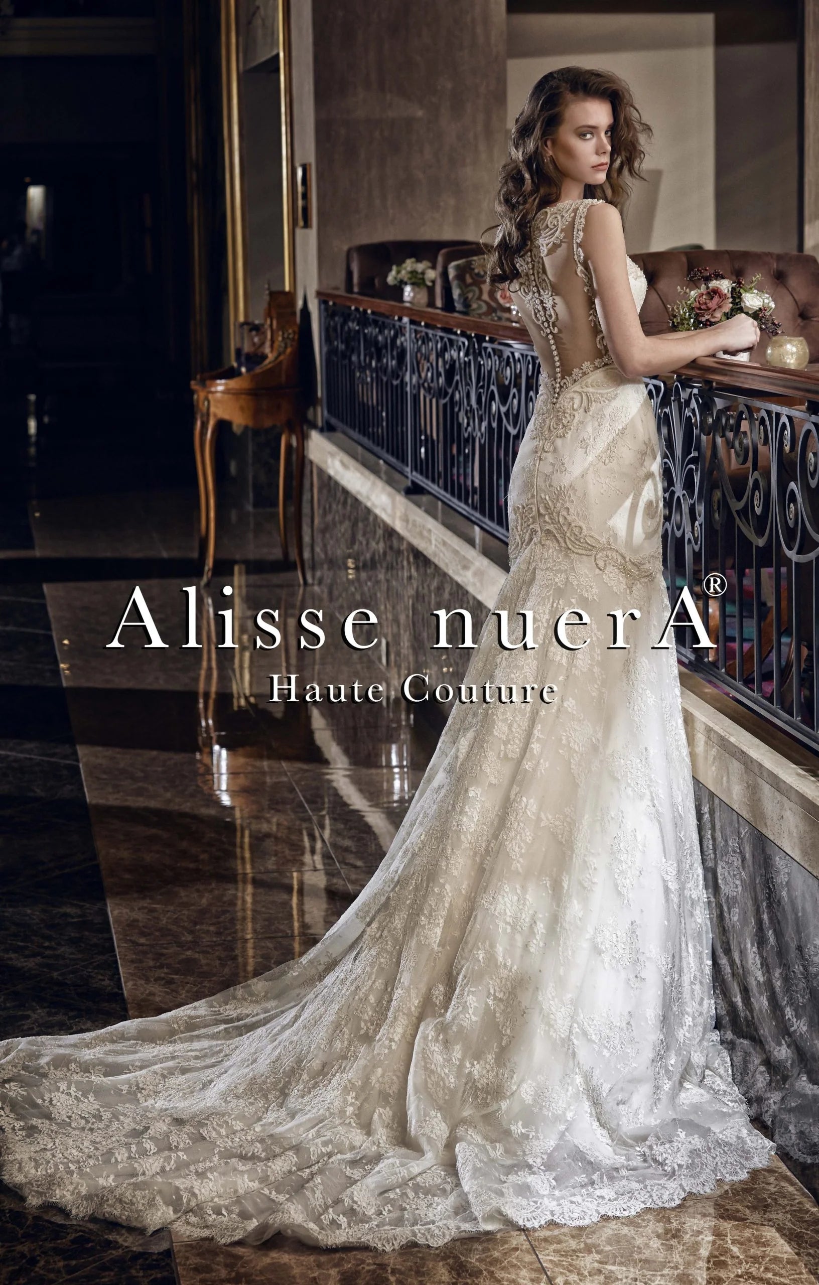 Square Neck Lace Embroidered Fit and Flare Wedding Dress - Alisse Bridal Ivory / Lace / 10 Square Neck Lace Embroidered Fit and Flare Wedding Dress - Alisse Bridal Ivory / Lace / 10