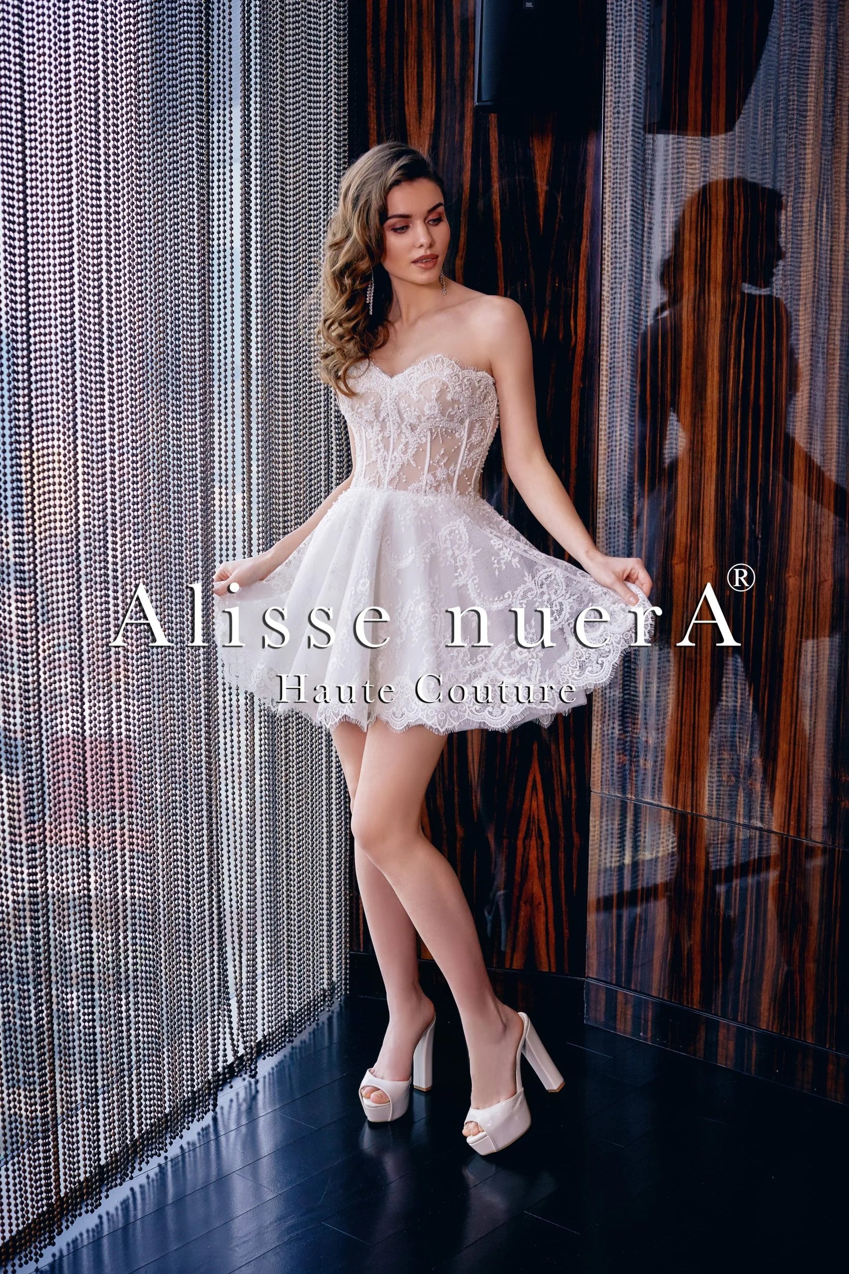 lace mini bridal dress Two Piece Strapless with Removable Tulle Overlay Skirt Size:9.5d The Daniela lace dress KissProm Hot Pink Ball J2603D190736DB_DARK_BRIGHT_BLUE