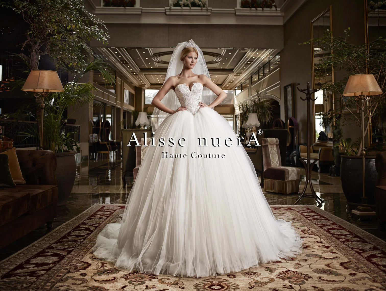 Basque Waist Wedding Dress with Voluminous Tulle Princess Skirt - Alisse Bridal 28 / Off White / Lace Basque Waist Wedding Dress with Voluminous Tulle Princess Skirt - Alisse Bridal 28 / Off White / Lace