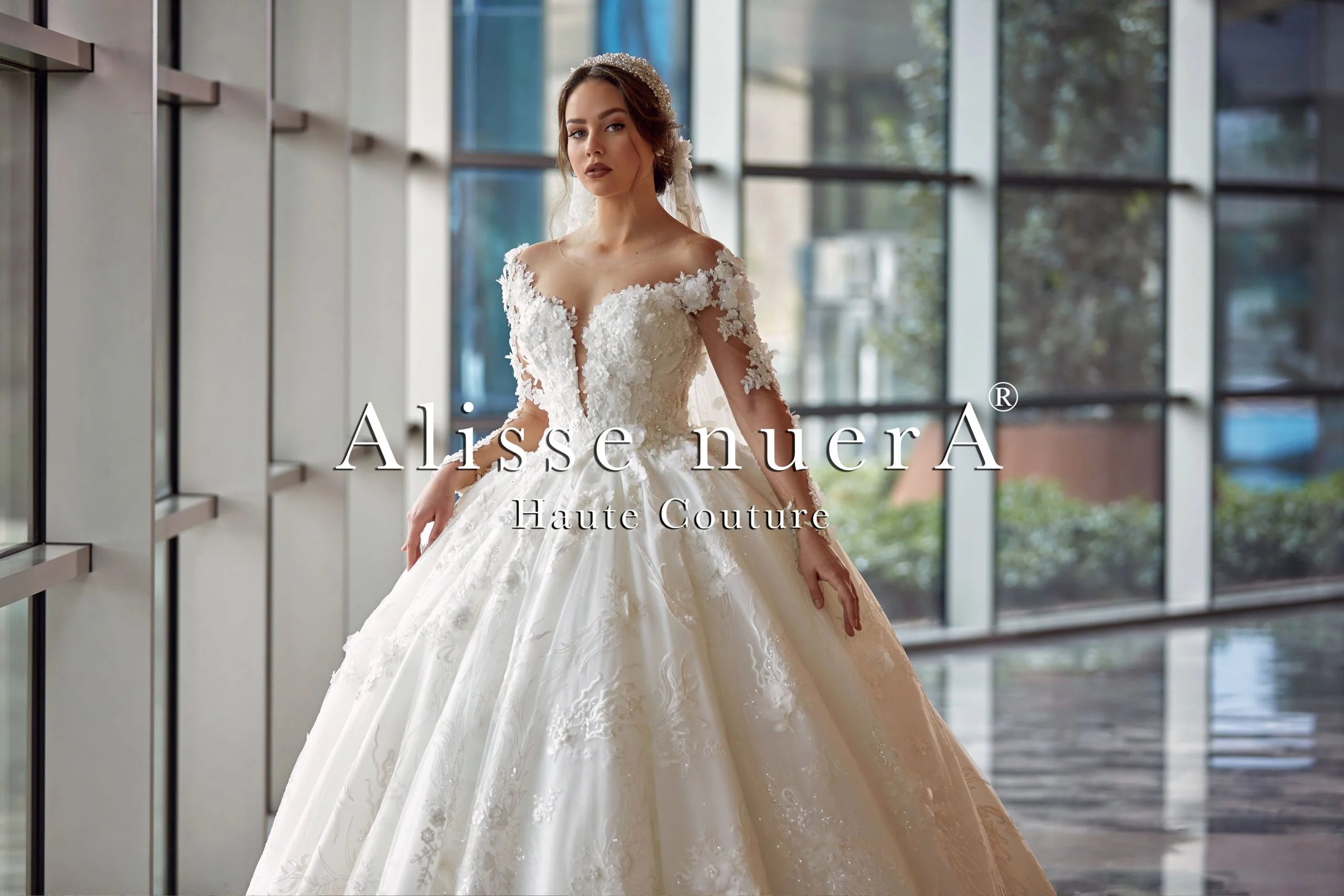 Floral Applique Off White Princess Wedding Dress with Corset Back and Long Lace Train 16 / Off White / Lace Floral Applique Off White Princess Wedding Dress with Corset Back and Long Lace Train 16 / Off White / Lace