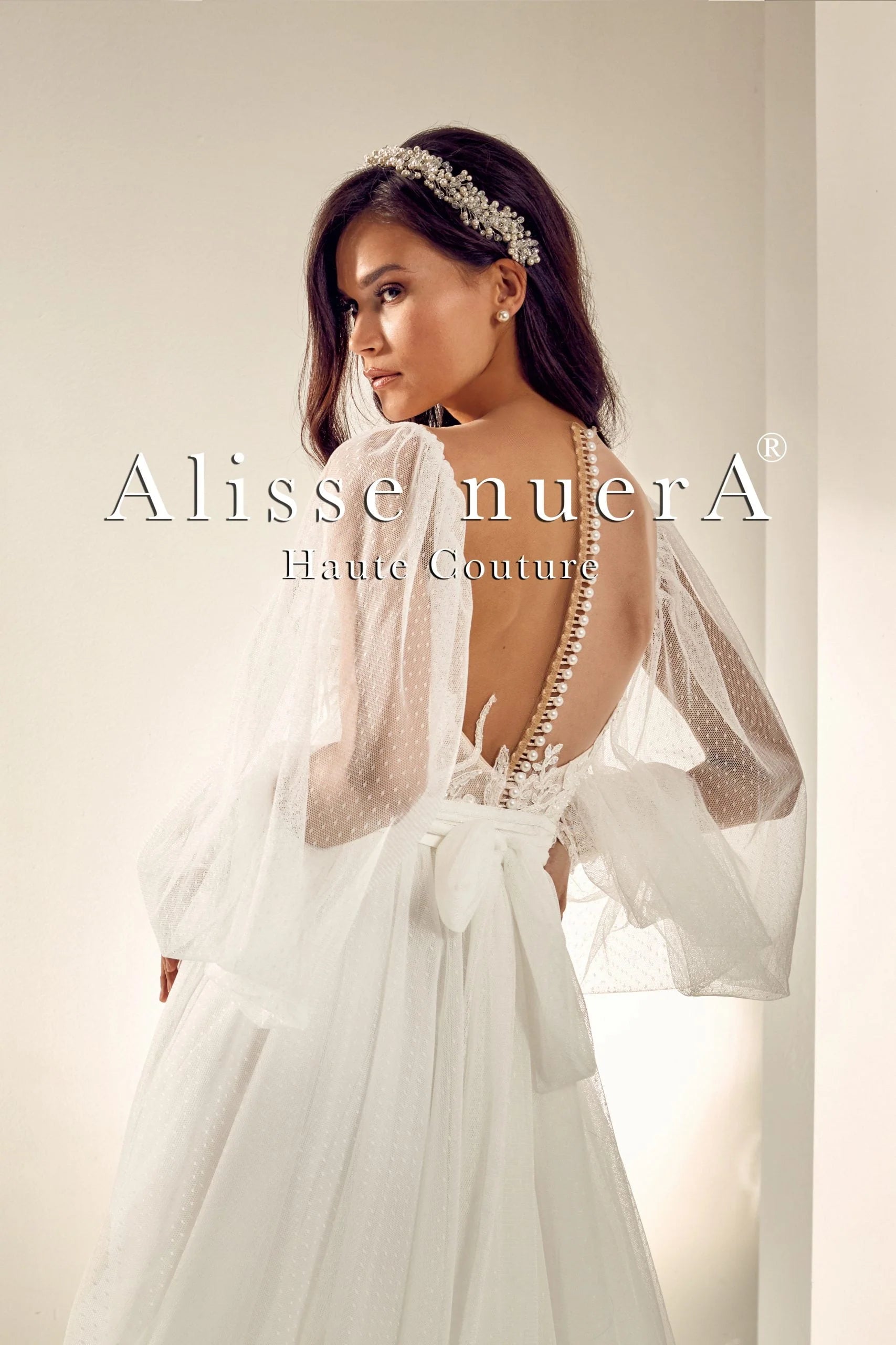 Illusion Back Vintage Bridal Dress with Polka Dot Tulle Lantern Sleeve Off White / Tulle / 18 Illusion Back Vintage Bridal Dress with Polka Dot Tulle Lantern Sleeve Off White / Tulle / 18