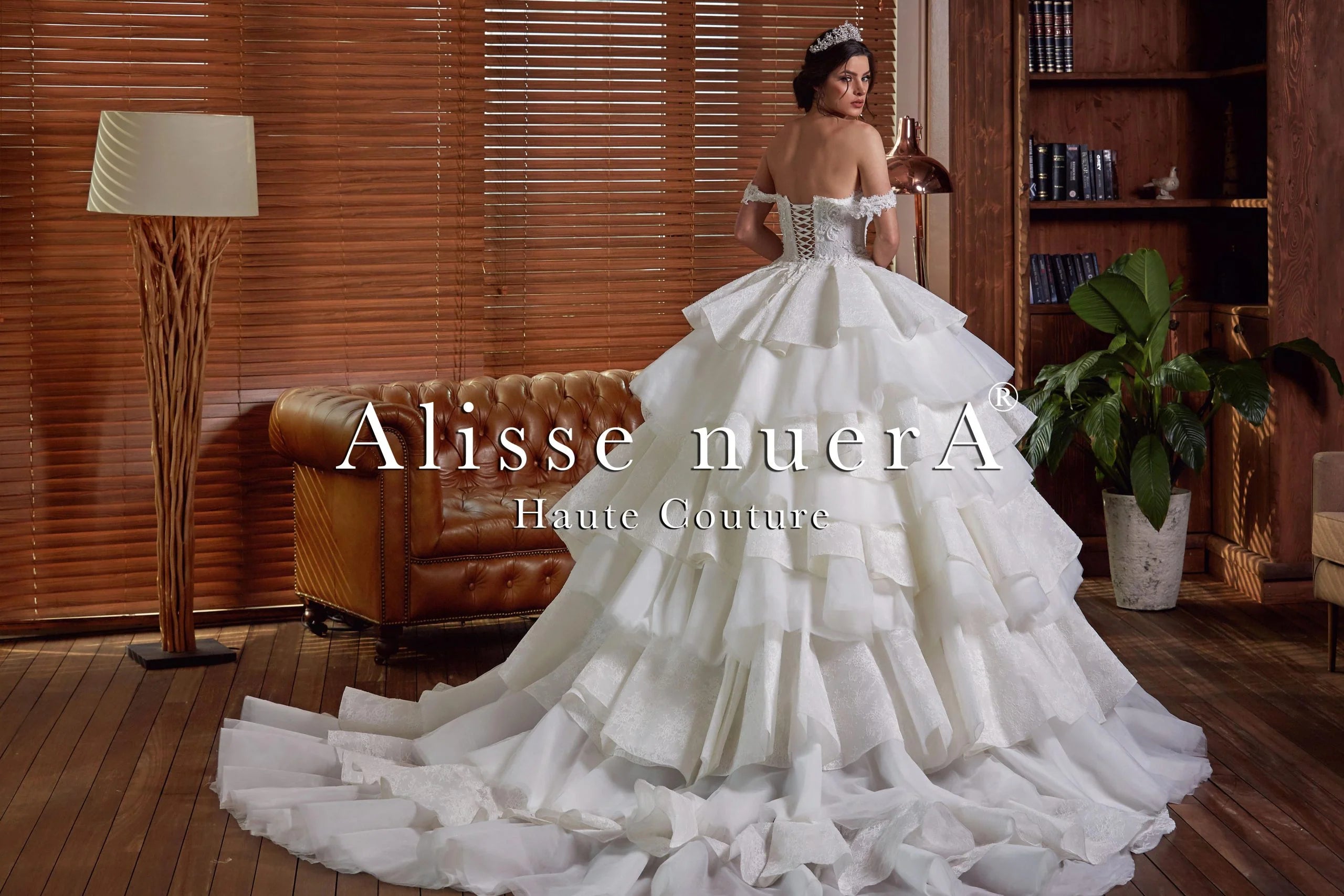 Lace and Tulle Layered Ruffle Wedding Dress with Off the Shoulder Lace Applique 10 / Off White / Tulle / Lace Lace and Tulle Layered Ruffle Wedding Dress with Off the Shoulder Lace Applique 10 / Off White / Tulle / Lace