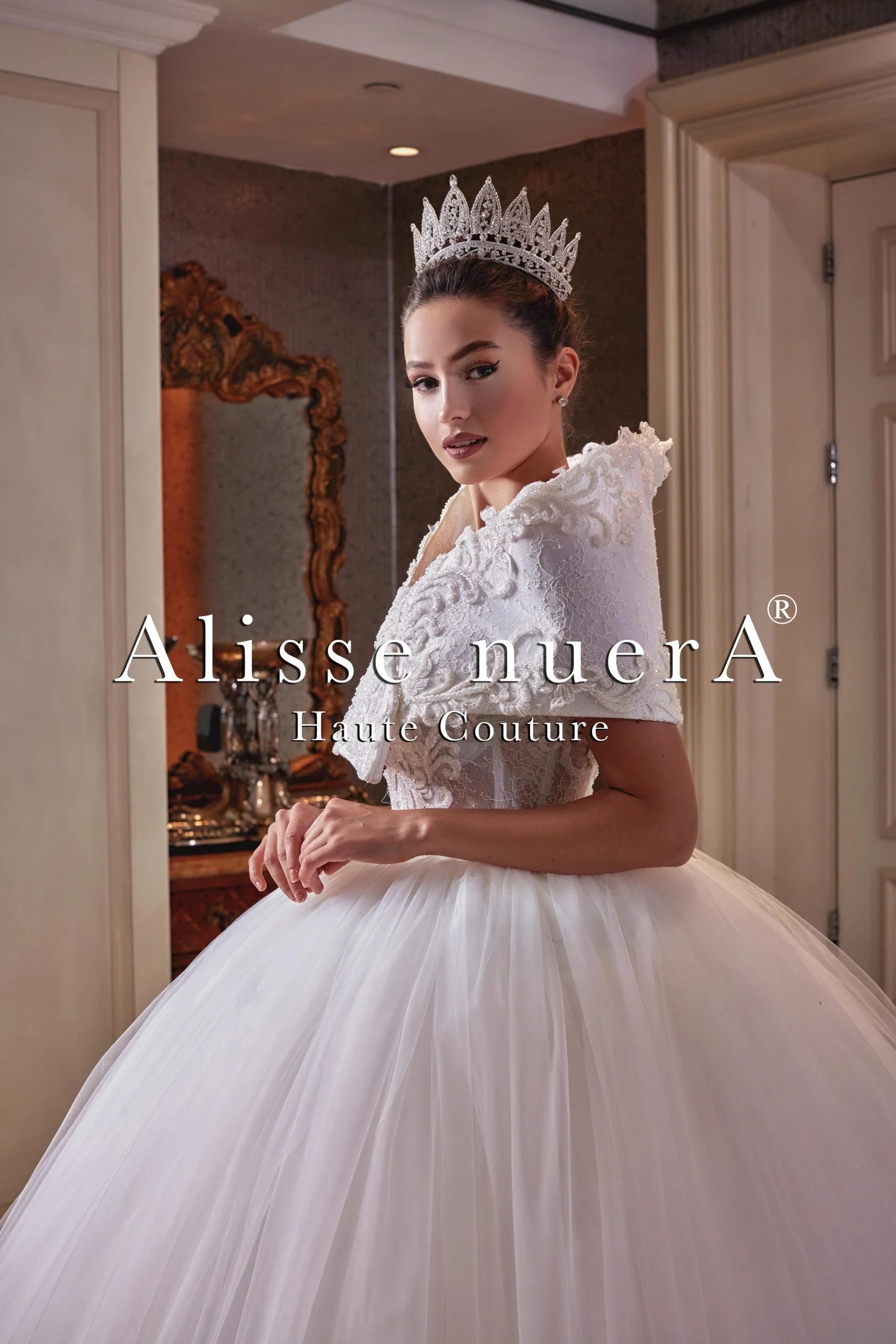 Princess Tulle Wedding Gown with Lace Applique Embroidered Bridal Shaw Alisse Bridal Princess Tulle Wedding Gown with Lace Applique Embroidered Bridal Shaw Alisse Bridal