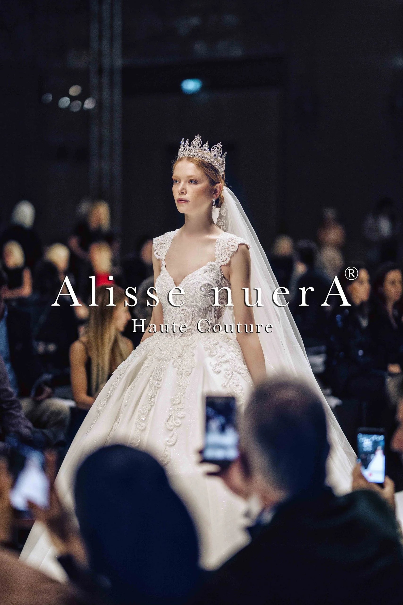 Sophisticated Queen Anne Neckline Wedding Dress - Alisse Bridal 2 / Off White / Lace Sophisticated Queen Anne Neckline Wedding Dress - Alisse Bridal 2 / Off White / Lace