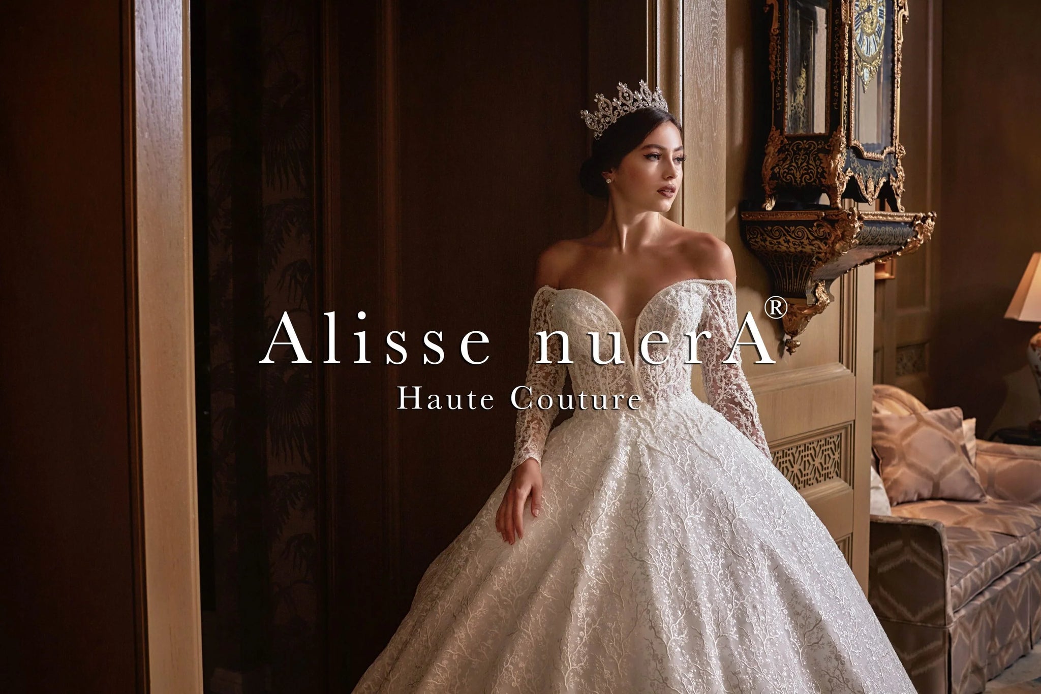 Strapless Transparent Lace Sleeve Wedding Dress