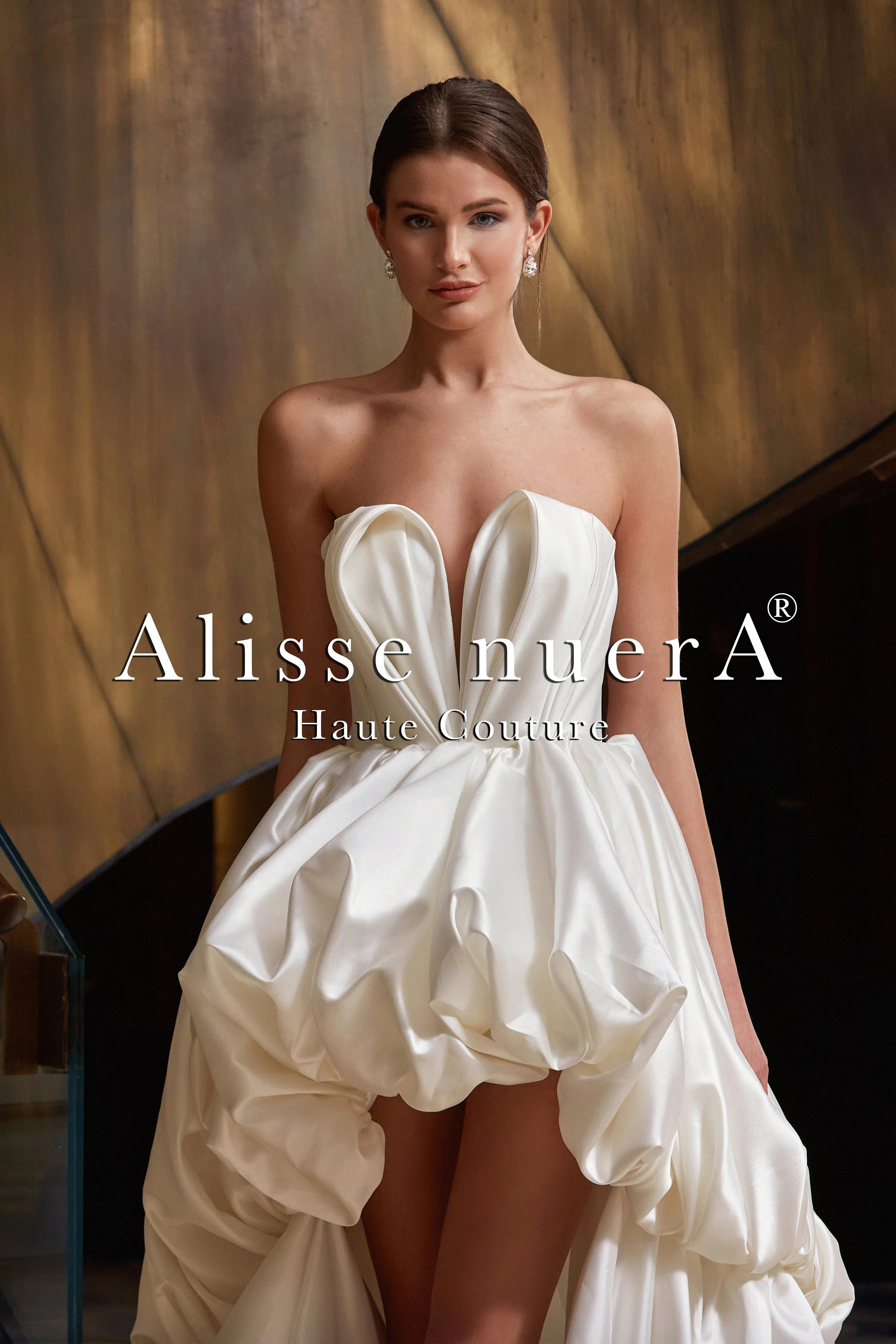 ivory high low wedding dress Sexy High Low Wedding Dresses 2021 A Line Backless Vestidos De Novia TANYA BRIDAL