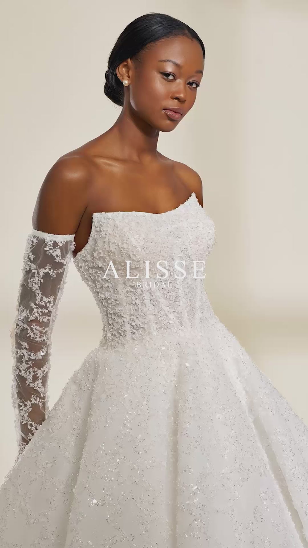 Luxurious Fully Embroidered Off-the-Shoulder A-Line Wedding Dress