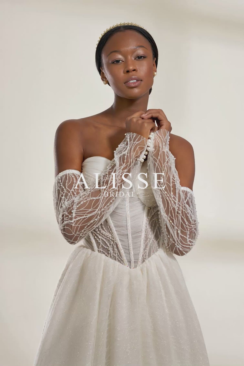 knee length dresses for ladies A-Line Wedding Gown with Removable Sleeves 12 / Off White-Nude