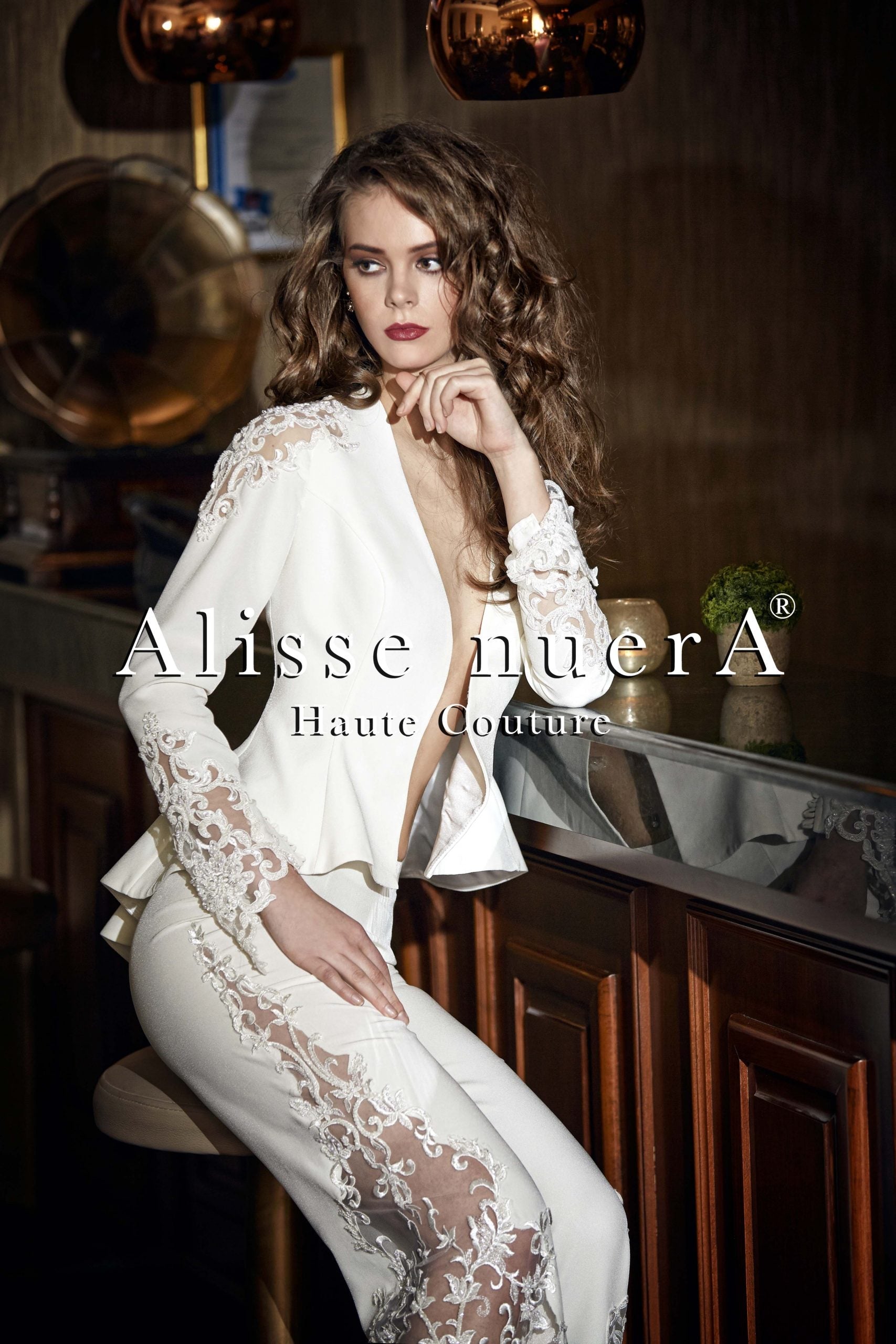 Bridal Suit with Lace Jacket and Trousers Bridal Suit with Lace Jacket and Trousers